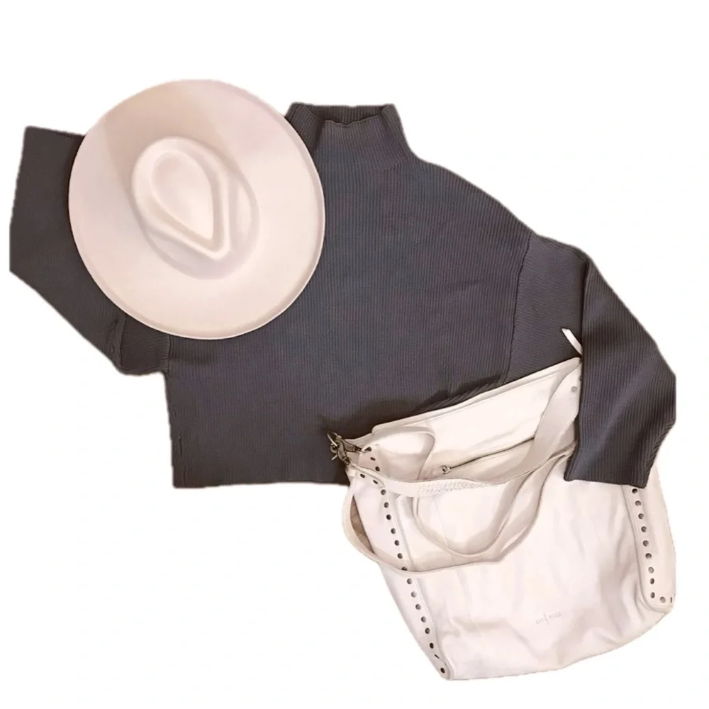 Day & Mood Bohemian Leather Studded Hobo/ Crossbody Bag